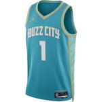 Color Blue of the product Maillot NBA Lamelo Ball Charlotte Hornets Jordan...