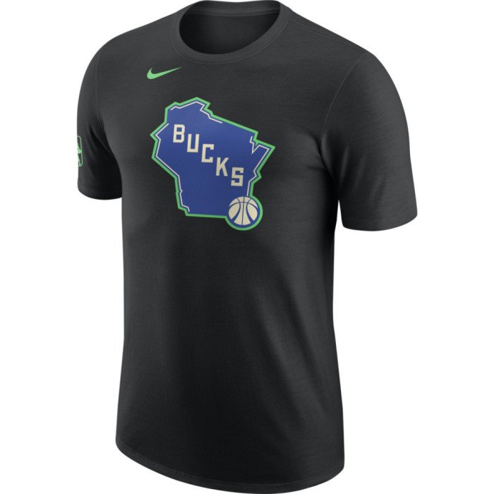 T-shirt NBA Milwaukee Bucks Nike City Edition black