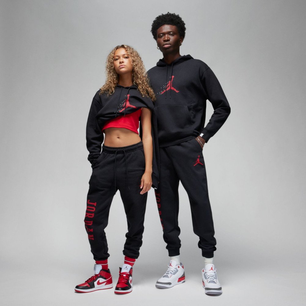 Pantalon Jordan Essentials Holiday black/gym red - Basket4Ballers