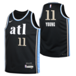Color Blanc du produit Maillot NBA Enfant Trae Young Atlanta Hawks Nike...