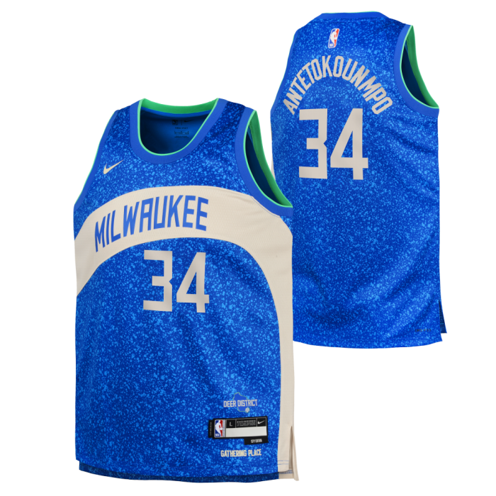 Maillot NBA Enfant Giannis Antetokounmpo Milwaukee Bucks Nike City Edition