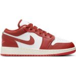 Color White of the product Air Jordan 1 Low Dune Red Kids GS