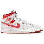 Color White of the product Air Jordan 1 Mid Dune Red