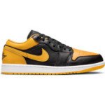 Color Black of the product Air Jordan 1 Low Black/Yellow Ochre