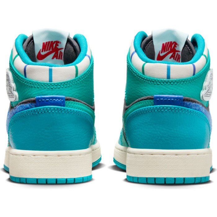 Air Jordan 1 Mid Sneaker School anthracite/glacier blue-aquatone image n°5