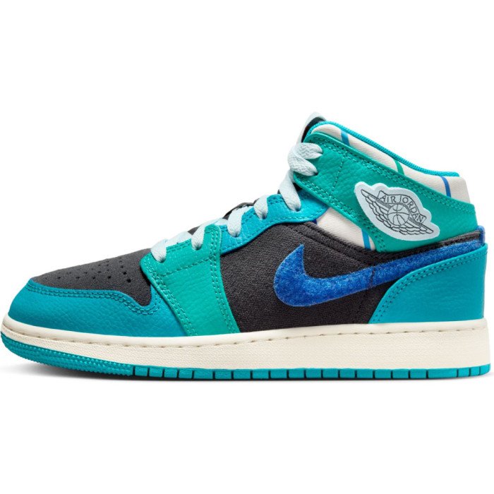Air Jordan 1 Mid Sneaker School anthracite/glacier blue-aquatone image n°6