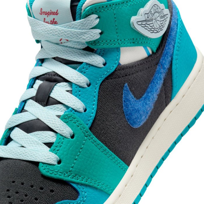 Air Jordan 1 Mid Sneaker School anthracite/glacier blue-aquatone image n°10