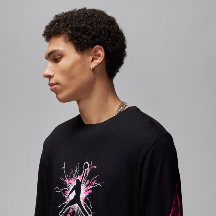 Jordan Long Sleeve T-Shirt Dri-FIT Sport black/pink image n°3