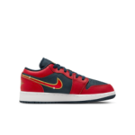 Color Blue of the product Air Jordan 1 Low SE Red/Navy/Gold Kids GS