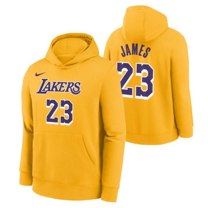 NBA Hoody Lebron James Los Angeles Lakers Nike Icon Edition Kids