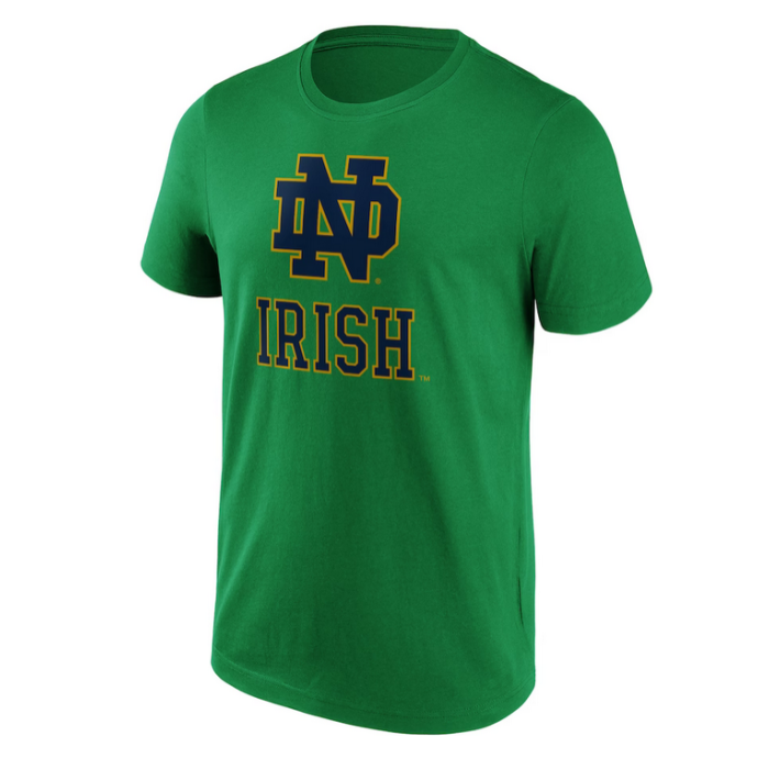 T-Shirt gráfica com logótipo primário Notre Dame Fighting Irish - Homem