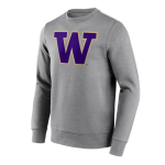 Color Grey of the product Washington Huskies Crew Neck Primary Logo Graphique...
