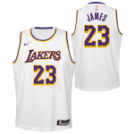 Color White of the product Maillot NBA Enfant Lebron James Los Angeles Lakers...