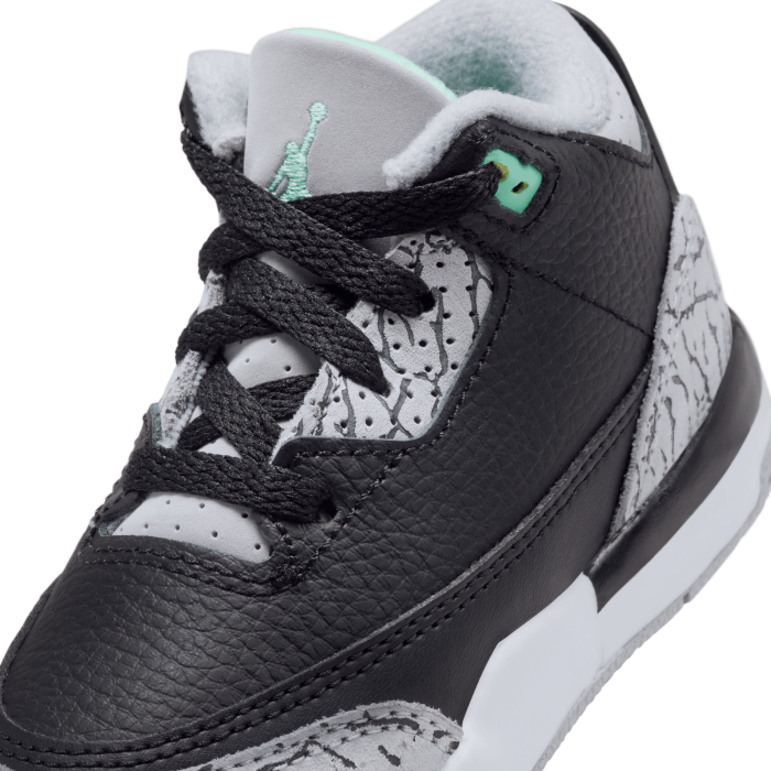 Air Jordan 3 Retro Black/Green Bébé TD image n°8