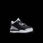 Color Noir du produit Air Jordan 3 Retro Green Glow Bébé TD