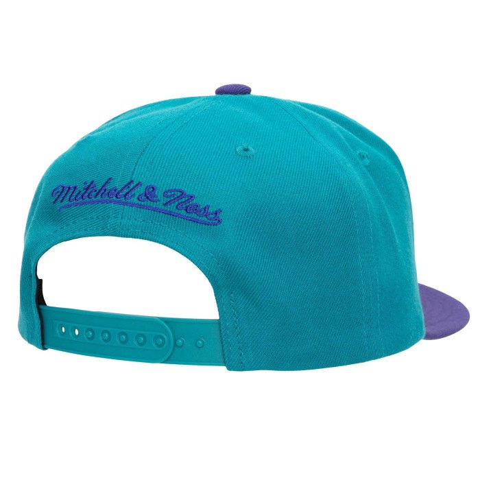 Casquette NBA Team 2 Tone 2.0 Snapback Hornets Mitchell & Ness Teal-purple image n°2