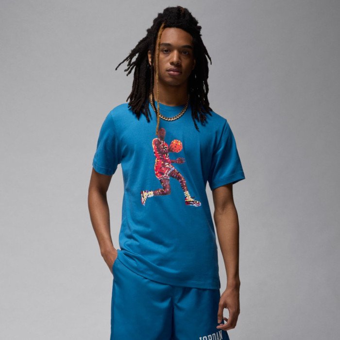 T-shirt Jordan Flight Essentials industrial blue/black NBA image n°2