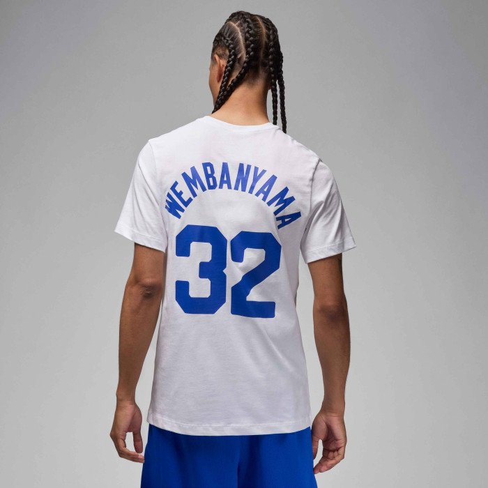 T-shirt Victor Wembanyama Jordan Name&Number Team France blanc image n°2