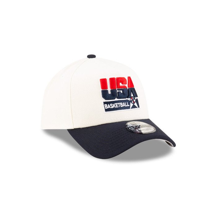 Casquette New Era Usa Basketball 9Forty A-frame Cream/navy image n°2