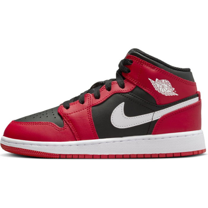 Air Jordan 1 Mid black/white-gym red image n°6