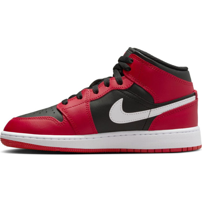 Air Jordan 1 Mid black/white-gym red image n°7