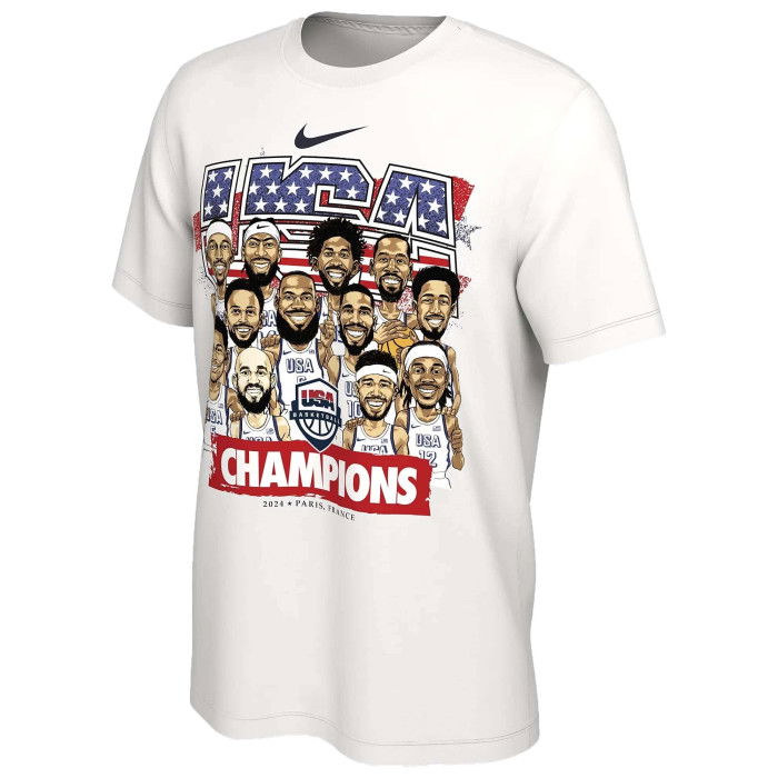 T-shirt Nike USAB Men Paris Gold Medal Caricature Tee