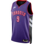 Color Violet du produit Maillot Nike NBA Toronto Raptors RJ Barrett Swingman...