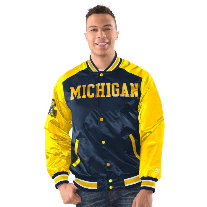 Veste Starter NCAA Michigan Wolverines Renegade Satin Bomber