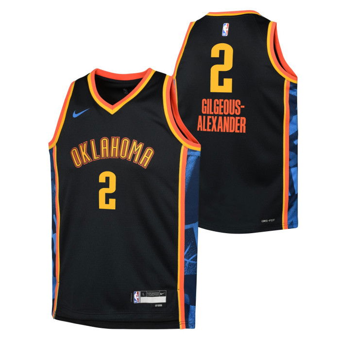 Maillot NBA Shai Gilgeous-Alexander Oklahoma City Thunder 2024/25 Nike City Edition Swingman image n°3