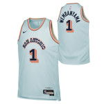 Color Bleu du produit Maillot NBA Enfant Victor Wembanyama San Antonio...