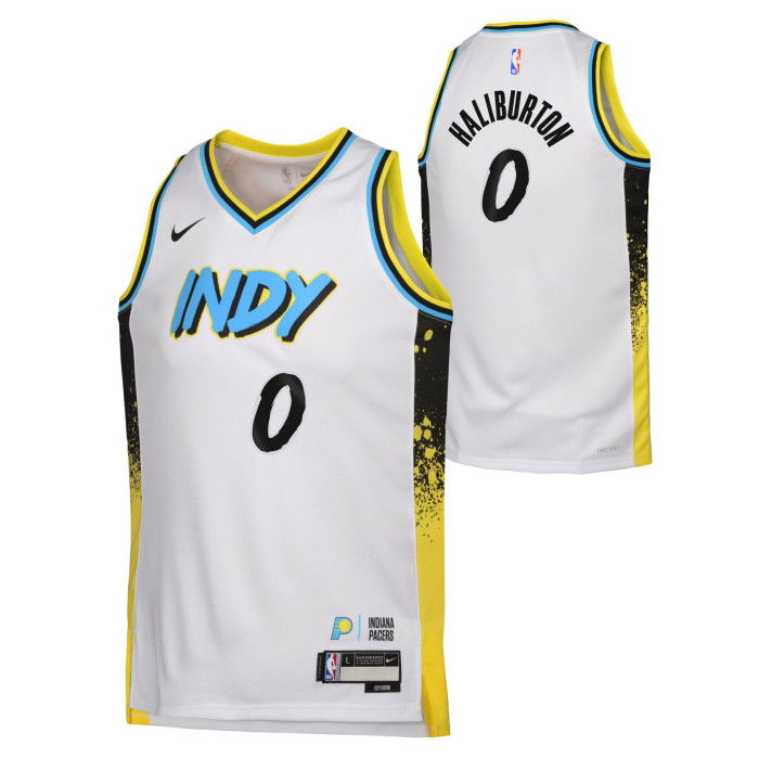 Maillot NBA Tyrese Haliburton Indiana Pacers 2024/25 Nike City Edition Swingman image n°3