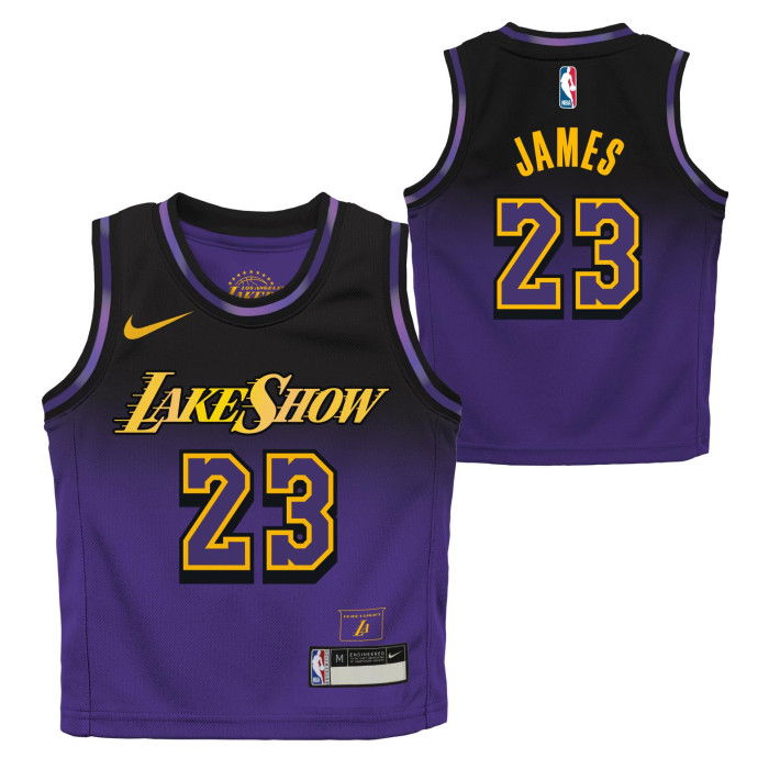 Maillot NBA Lebron James Los Angeles Lakers 2024/25 Nike City Edition 0-7 Replica image n°3