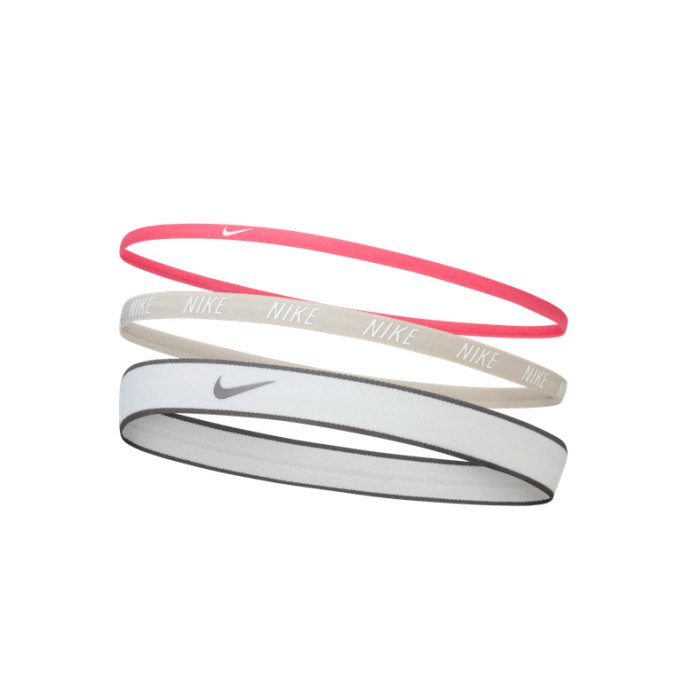 Nike Mixed Width Headbands 3 Pk Aster Pink/lt Iron Ore/white Stirnbänder