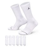 Colore bianco 6 confezioni di calzini Jordan Ed Cush Ply Crew Socks