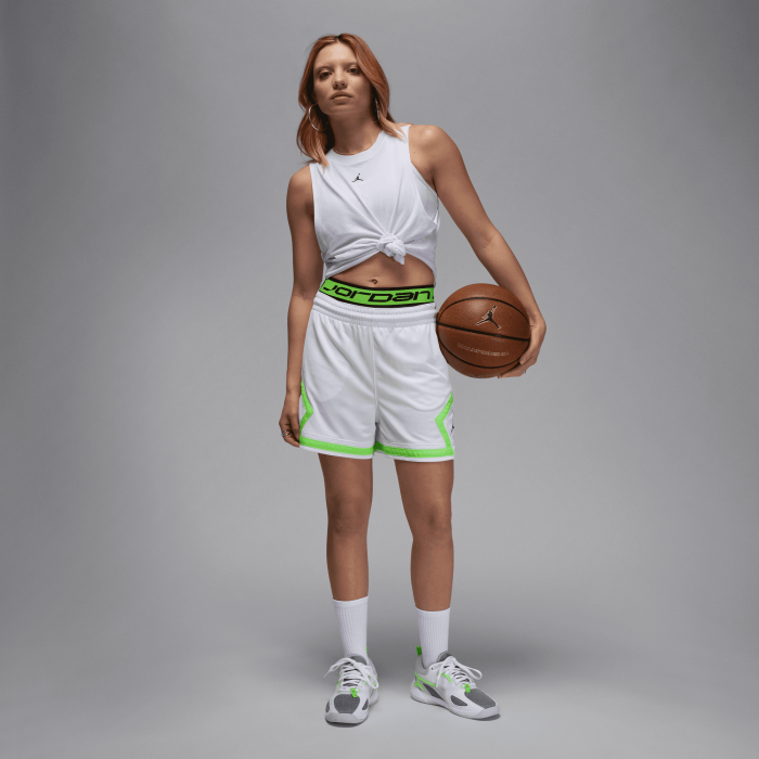 Short Jordan Sport Femme white/electric green image n°1