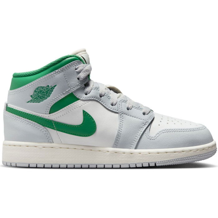 Air Jordan 1 Mid Summit White/Pine Green Enfants GS