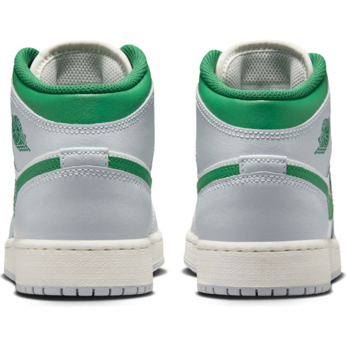 Air Jordan 1 Mid Summit White/Pine Green Enfants GS