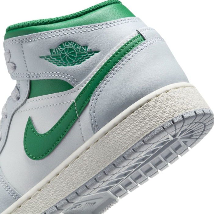 Air Jordan 1 Mid Summit White/Pine Green Enfants GS