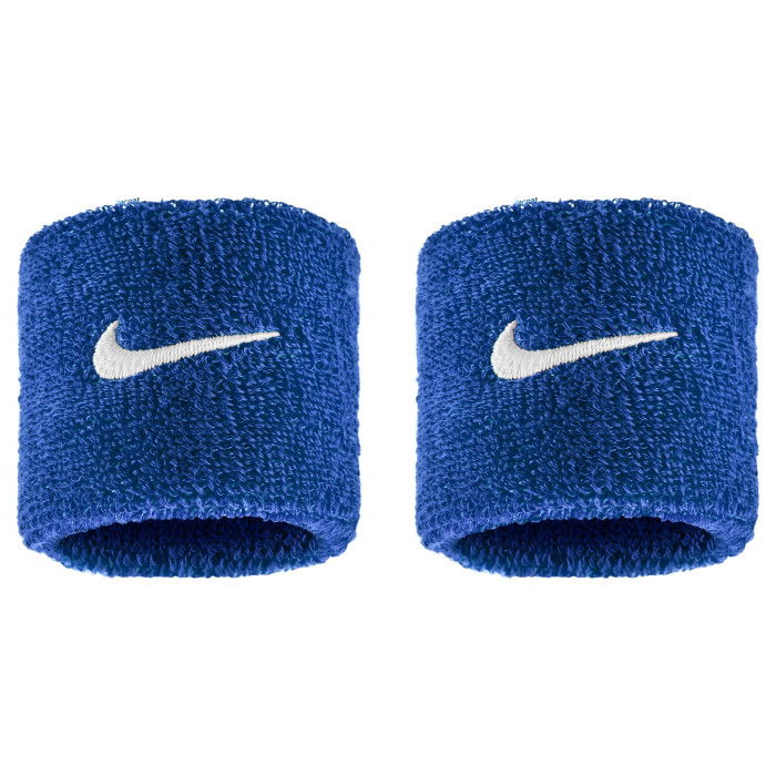 Poignets éponge Nike Swoosh Wristbands 2 Pk Royal Blue/white
