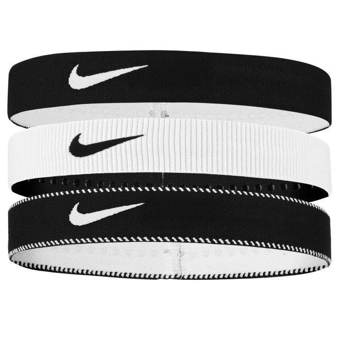 Nike Flex Classic Wide Headbands 3pk Black/white