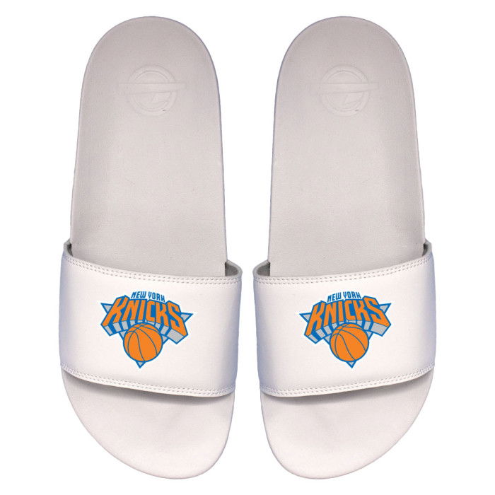 Claquettes ISLIDE NBA New York Knicks Primary Logo White Motto