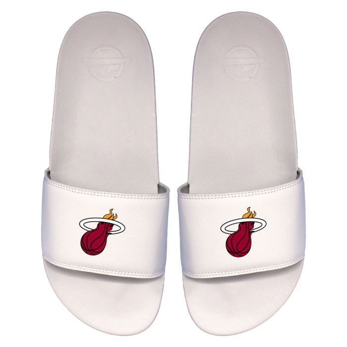 Claquettes ISLIDE NBA Miami Heat Primary Logo White Motto
