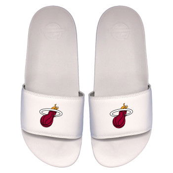 Claquettes ISLIDE NBA Miami Heat Primary Logo White Motto