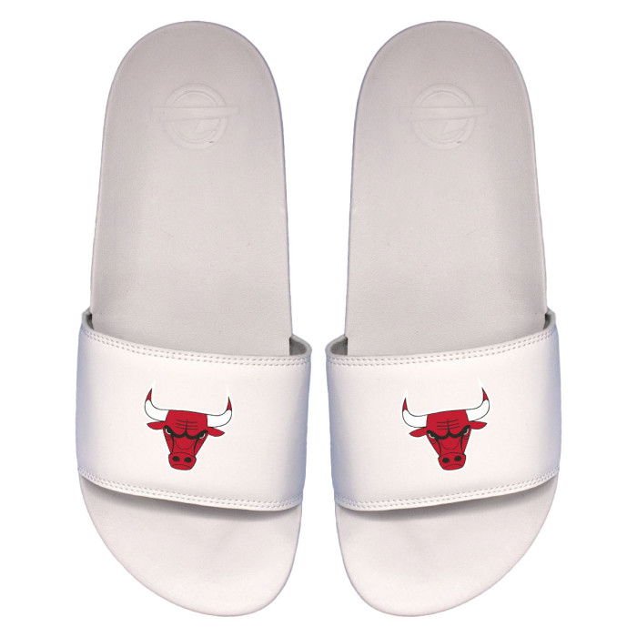 Claquettes ISLIDE NBA Chicago Bulls Primary Logo White Motto