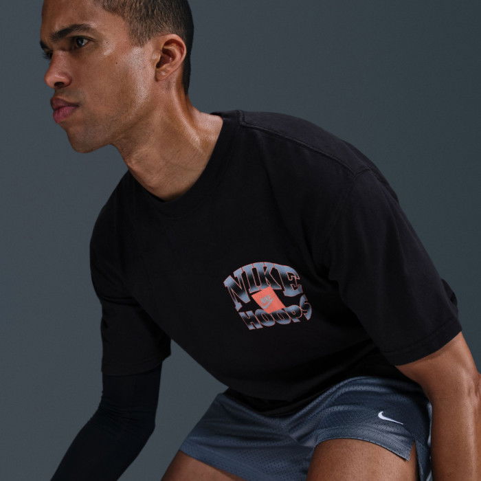 Czarny T-shirt Nike Hoops Max90