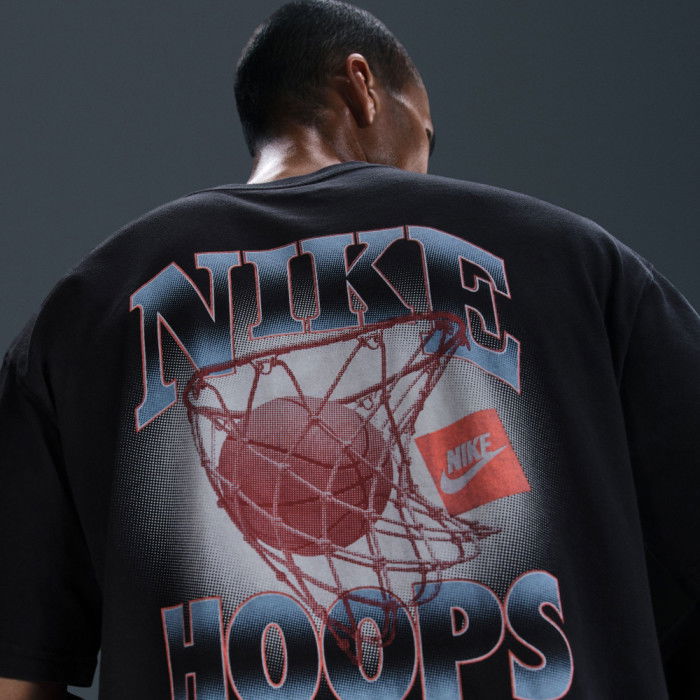 Czarny T-shirt Nike Hoops Max90