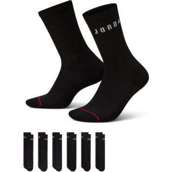 Pack de 6 paires de chaussettes Jordan Everyday black 