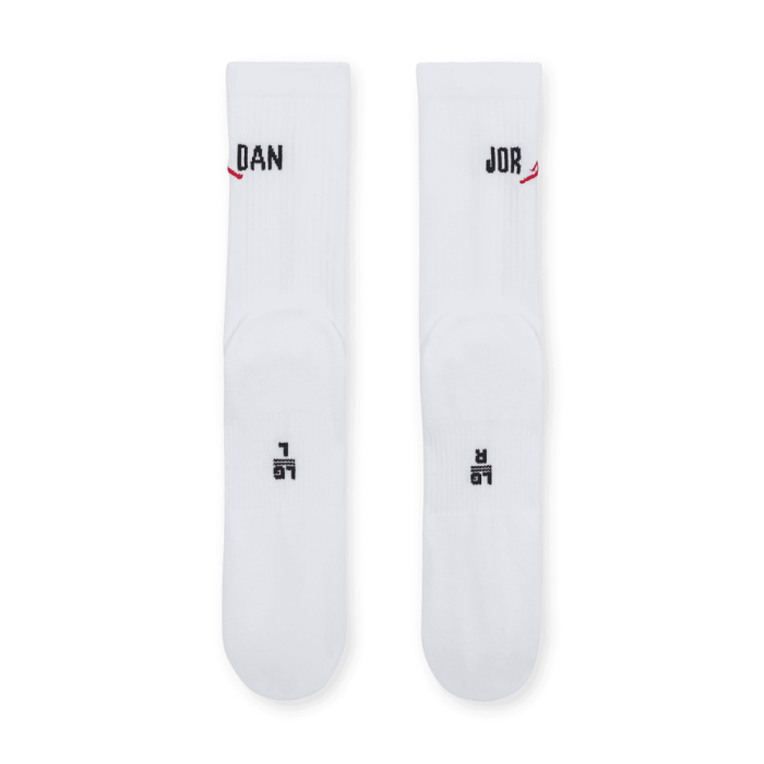 Chaussettes Jordan Everyday Play Crew white black red
