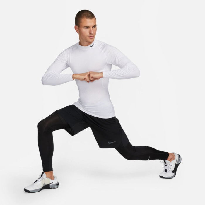 Tee-shirt Compression Manches Longues Nike Pro white