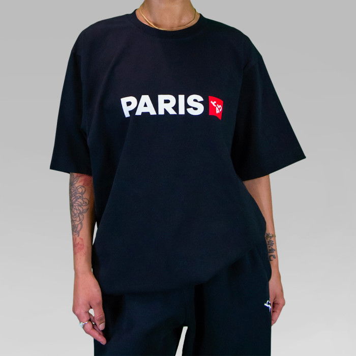 b4b T-Shirt "Paris" Schwarz